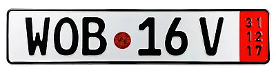 VW Wolfsburg Red Export German License Plate By Z Plates Wtih Unique Number NEW • $34.99