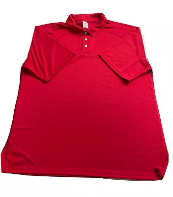 Hanes Cool Dri Polo RED 2XL NEW NWOT 100% Polyester Made In Mexico  Short Sleeve • $12.18