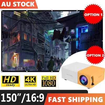 $48.95 • Buy Mini Pocket Projector LED Cinema HD 1080P HDMI Remote Controller Home Theater AU