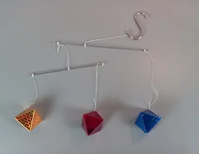 Montessori Octahedron Mobile Hanging Hook Infant Baby Developmental Toy Handmade • $13.50