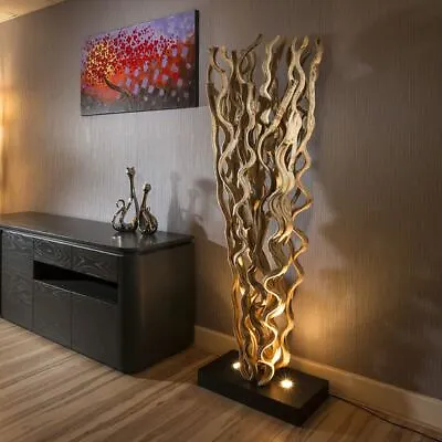 Unique Modern Designer Driftwood Halogen Floor Lamp/Light White 1.75m • £684.25