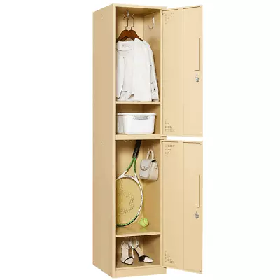 Metal Lockers Steel Storage Bins&Cabinet For School Gym Hotel Employees 1-6 Door • $89.99