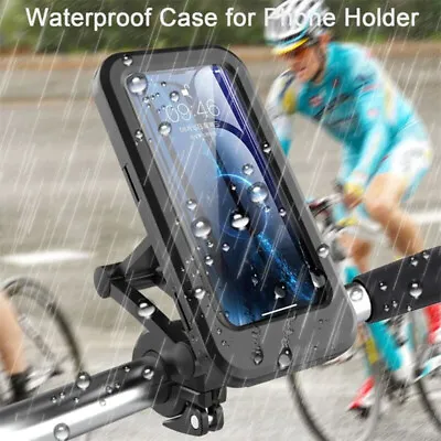 Motorcycle Bicycle Cell Phone/GPS Holder Case Bag Mount For Handlebar Waterproof • $13.48