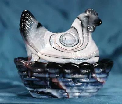 Purple Slag Glass Hen On Nest Candy Dish &Jewelry Ring Holder Westmoreland-Rosso • $22.50