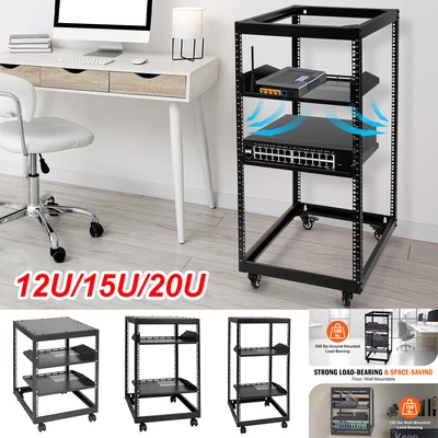 42U Open Frame 2 Post Server Rack | Adjustable Depth 300mm-400mm