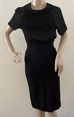 Vintage Review Pencil Dress Size 8 Black • $19