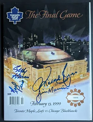 1999 NHL Toronto Maple Leaf Gardens Autographed Final Game Program Signed X4 • $65