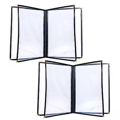 2PCS 8.5 X 11 Inch Menu Covers4 Page 8 View Transparent Restaurant Menu Covers • $24.24