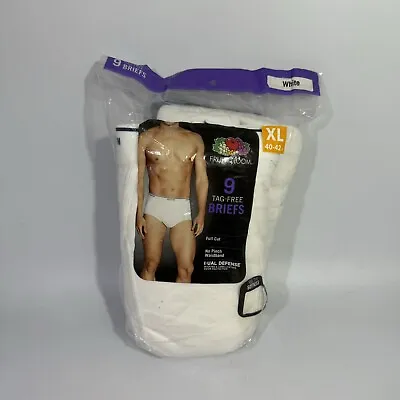 Fruit Of The Loom Mens XL (40-42) Full Cut Tag-Free Briefs 9 Pack • $24.99