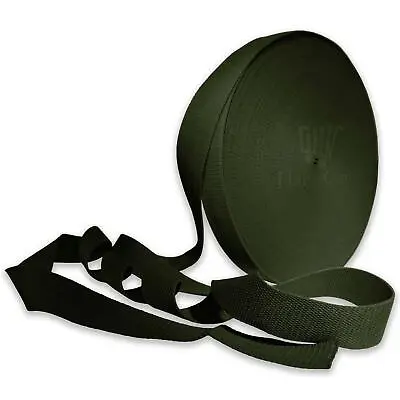 Olive Green 38mm Cotton Webbing Tape Strapping 1.5 Inch Belt Strap Bag Making  • £3.79