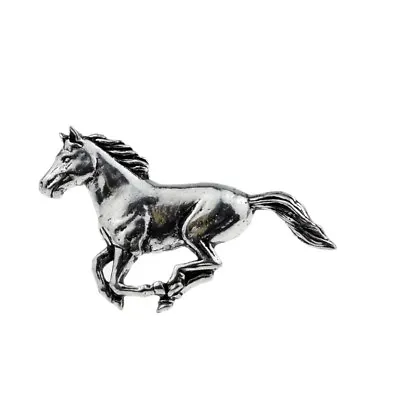 Galloping Horse Pewter Lapel Pin Badge/Brooch Stallion Mustang BNWT/NEW Gif • $7.58