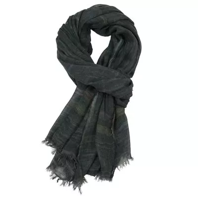 Cotton Linen Yarn-dyed Striped Men's Scarves Soft Long Shawl Bufanda • $12.45