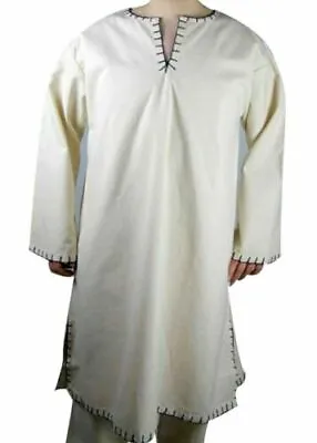 Medieval Celtic Viking Tunic Full Sleeves Renaissance Shirt SCA L • $47.24