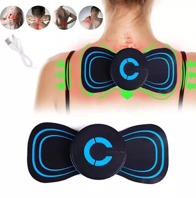 Portable EMS Mini Electric Neck Back Massager Cervical Massage Patch Stimulator • $6.96