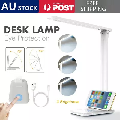 Touch LED Desk Lamp Bedside Study Reading Table Light USB Ports Dimmable AU • $12.17