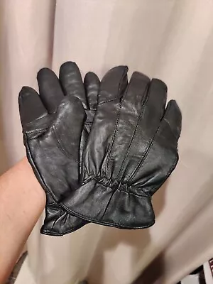 Mens Thinsulate 40 Gram Thermal  Winter Leather Black Gloves Medium  • $31.29