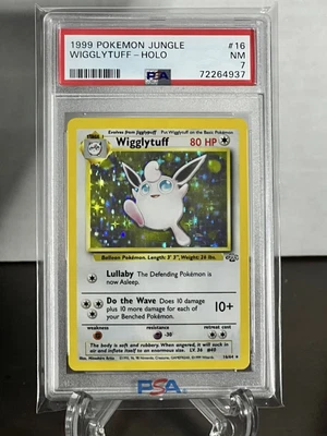 $15 • Buy 1999 Pokemon Jungle Wigglytuff Holo 16/64 PSA 7