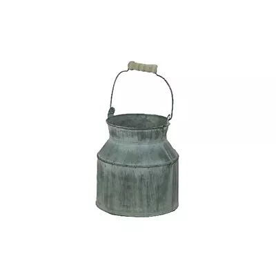 Galvanised Grey Metal Milk Churn 14cm Tall X Top Diameter 10cm • £7.99