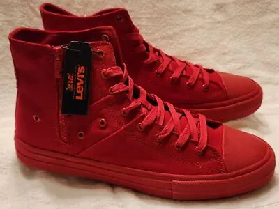 Levi's Men's Zip Ex L High-Top Sneakers -Red NWB • $15