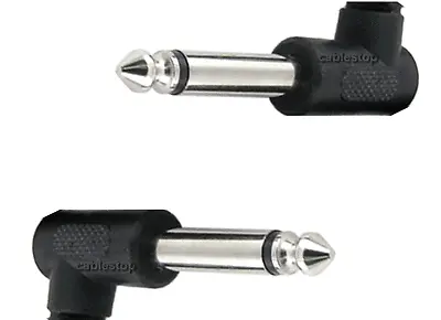 £3.25 • Buy Right Angle 6.35mm Mono Jack Guitar 1/4 Inch Amp Lead Keyboard Male 90 Deg Cable