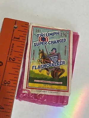 Vtg Firecracker Label Triumph Super Charged Elkton MD Pink Cello Empty Package • $249.11