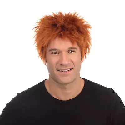 Ginger Chisel Wig 80s Punk Scotsman Mens Adults Fancy Dress Costume Accessory • £12.49