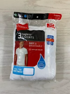 Hanes 3-Pack Tagless Soft T-Shirts Men's Size S White NEW MSRP $20 • $12