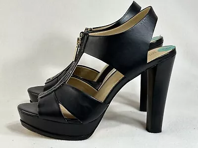 Michael Kors Berkley Leather Platform Sandal Black Women's 8M US NEW!!! • $45