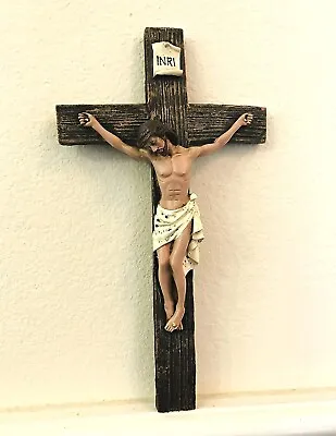 INRI 10 Inch Crucifix Jesus Christ Wall Cross Home Decor • $29.99