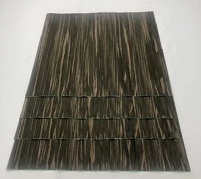 Composite Macassar Ebony Wood Veneer 1/42 Thick. 4 Sheets (21  X 22 ) 12.5 Sq Ft • $32.99