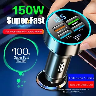 4 USB Port Super Fast Car Charger Adapter For IPhone Samsung Android Cell Phone • $8.99