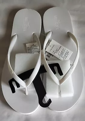 Hollister Women's Logo Flip Flop/ Sandal White Size 9/10 New With Tags  • £15.56