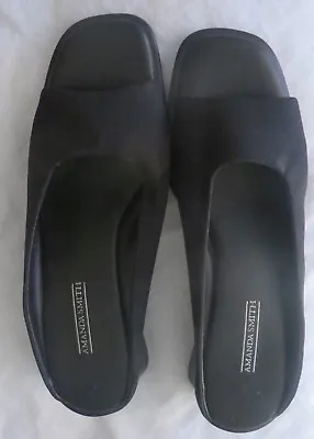 $7.50 • Buy Nw/oBox Women's Amanda Smith Open Toe Black Slip On Shoes 8.5 Medium