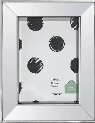 Habitat Mirrored Picture Frame Home Wall Decor Free Standing Frame-4x6-10x15cm • £4.50