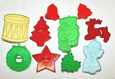 Cookie Cutters Christmas Angel Santa Sleigh Bell Snowman Tree Snowflake Ornament • $1.95