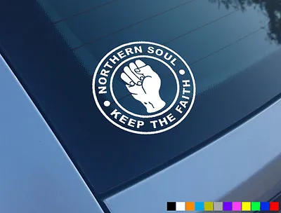 £2.99 • Buy Northern Soul Keep The Faith Car Scooter Stickers Vinyl Decals Laptop Motown