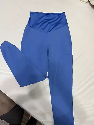 Women’s Mandala Ceil Blue Maternity Scrub Pants Tall Small • $20