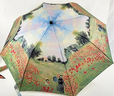 Vintage 1998 Shaw Inspirations 41  Claude Monet Impressionist Painting Umbrella • $37.99