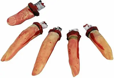 Severed Fingers Rubber Latex Fake Body Parts Halloween Party Decoration Prop • £7.99