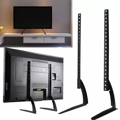 Table Top TV Stand Pedestal For 14 26 32 37 40 42 43 50 55 70 Inch LCD Monitor • £11.99