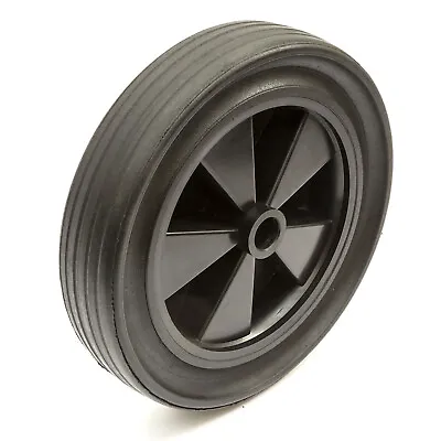 Heavy Duty 12 Inch Plastic Wheel Solid Rubber Tyre Puncture Proof Garden Trolley • £13.99
