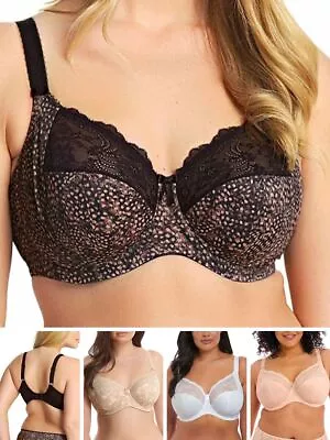 £33.95 • Buy Elomi Morgan Bra Full Cup Banded Three Section Cups Plus Size Bras Lingerie
