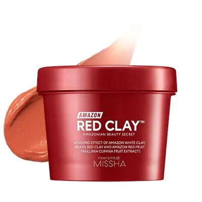 MISSHA Amazon Red Clay Pore Mask 110ml Wash-Off Mask Pore Refining Made In Korea • $22.98