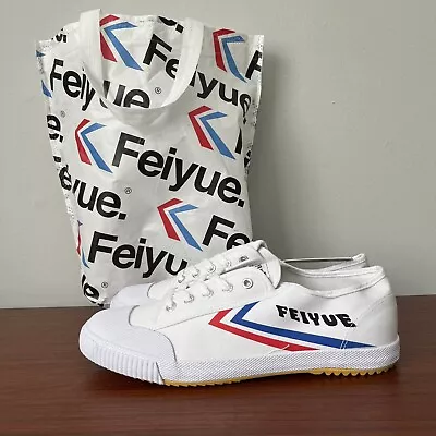 Feiyue Fe Lo 1920 Low Top Trainers White Canvas Martial Arts Shoes Size Men’s 12 • $34.99