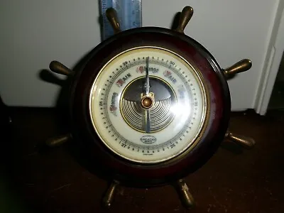 SURE 4 CAST Barometer Weather Forecaster GERMANY  VINTAGE BRASS Desk Gift • $19.99