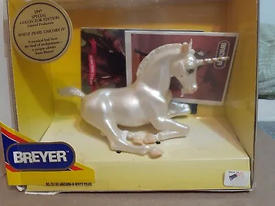 Breyer #701297 Unicorn IV White Pearl ~ Lying Down Foal ~ Vintage 1997 • $25