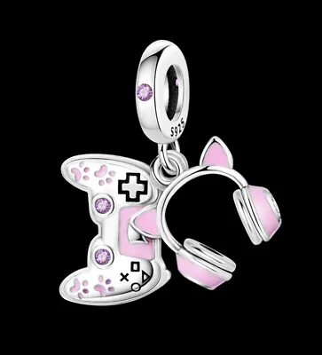 “Gamer Girl” Charm For Bracelet. S925 Sterling Silver Dangle Sent With Free GIFT • £13.95