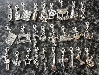 Clip On Charms For Bracelets Zips Bags Keyring. • £1.80
