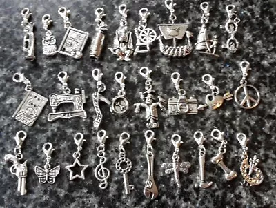 Clip On Charms For Bracelets Zips Bags Keyring. • £1.60