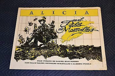 1991 Original Cuban Silkscreen Movie Poster.Alicia En El Pueblo Maravillas.Rare! • $950